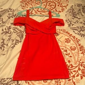 Coral short dress